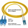 Patch Cord FO SM LC SC UPC, 9/125um, 3m Amarillo 2mm, G652, puntas Azul, LP. SM_MONOMODO. LP-F13L10S1027L3M