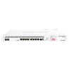 Core Cloud Router 8 Pto Gigabit Mikrotik Consola Serial, Lcd, 2 Sfp_1.25/10Gb, 1U dual PSU Redundant, Usb, 4Gb. Gtia: 90d