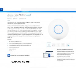 AP Ubiquiti UniFi, Dual Band 2.4/5GHz MU-MIMO4x4, 500 Usuarios, 122m, 802.11ac Wave2, 2533Mbps 8BSSID, 1LAN Gb, 1LAN Gb PoE 48v