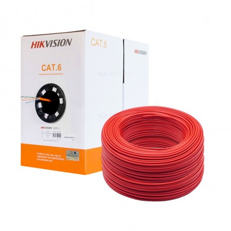 Bobina CAT 6, awg23 Cobre Hikvision 305m -20ºC a 75ºC, 100% COBRE, NARANJA UL, CM, ANSI/TIA, ISO/IEC11801, YD/T1019