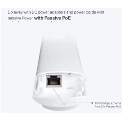 Access Point de Exteriores 2.4Ghz MIMO 2x2, Admin. 300Mbps LAN PoE, 802.11bgn, 8 SSID 2Antenas 3dbi 24Vdc 7.7w. Gtía: 30 D