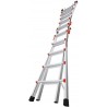 Escalera 5-10 tramos, 6.70mt, 150Kg 22ft, Multiposicion, 300Lbs, Aluminio. con ruedas.