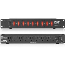 Regleta Electrica 9 AC Switch Indpte, Rack, 1U, 115-230vac Noise filter, 15 Amp, Fuse Reset, Spike y Surge protecction. PDU