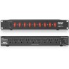 Regleta Elect 9 AC Switch Indpte, Rack, 1U, 115-230vac Noise filter, 15 Amp, Fuse Reset, Spike y Surge protecction.