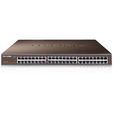 Switch 48 Ptos Gigabit 1000 Mbps, Rack Tp-Link W:9.6Gbps. Mac:8K, 802.3x,