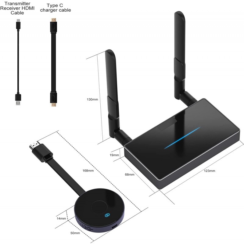 Extensor Hdmi 4K WiFi 5Ghz 30hz 50m Standard hdmi 1.4. Probar SIN Gtia