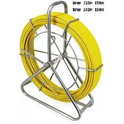 Guaya Pasacable Mariota 130mt 6mm, 8.6kg, 426,5ft, 1/4". Amarillo, . fibra de vidrio, kits de punta metalica