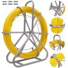 Guaya Pasacable Mariota 150mt 8mm, marco Metal, 15kg, 492ft, 1/3". Amarillo fibra de vidrio, kits de punta metalica