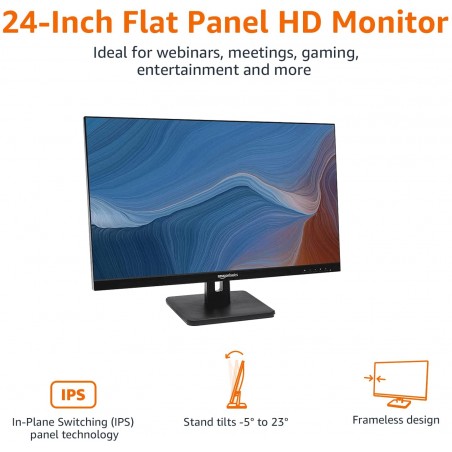 Monitor 24" Led, Vga Dvi Hdmi AOC 1920x1080, Cornetas. Grntia: 90 Dias