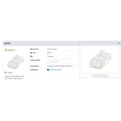 Conector RJ-45 Passtrought Cat 6 Clasico, 100unds