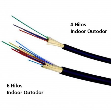 Fibra Optica 6 hilos, MM 50/125 OM2 Ind/Out, Distrib. NARANJA, OM2 MM_ Multimodo 2 Kmt. 10Gb a 82mt