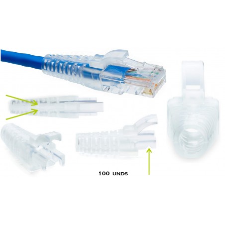 Botas Transparente p/ Rj45, 100 Unds.