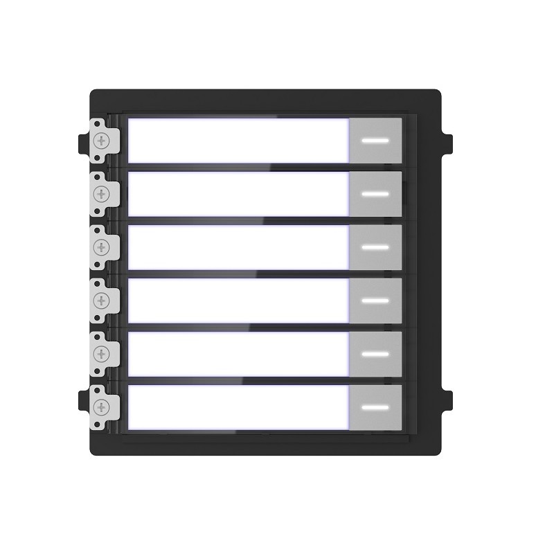 Botonera Modular de 6 puertos para Video Portero IP Hikvision.