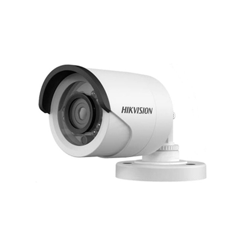 Camara Cañon 720px, 2.8mm Hikvision 4en1 1/4"_71grd, Blanco, base, 24Leds, Cvbs