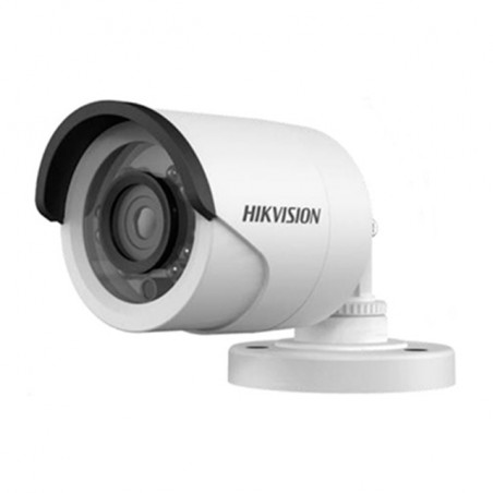 Camara Cañon 720px, 2.8mm Hikvision 4en1 1/4"_71grd, Blanco, base, 24Leds, Cvbs