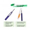 Kit de Limpieza de fibra optica 8 piezas bag, 2x Pen 1.25-2.5mm-800, FC SC ST LC 100 Isop, Caset-550, 1Brocha, 1Soplador,