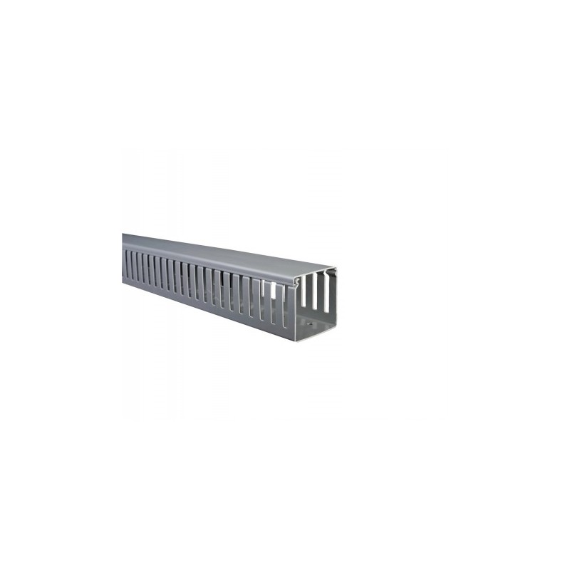 Canaleta Ranurada 60x60mm Gris 2mt