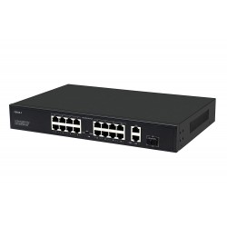 Switch 16 Ptos POE 300w, 1 SFP, Rack PoE IEEE802.3af/at, Ptos FE 10/100Mbps.  Gtia:90d