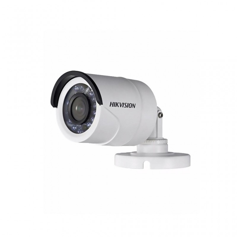 Camara Cañon 2Mpx, 3.6m Hikv 1080px 4en1 plast/met, 1/3"_71grd, Blanco, 24Led,