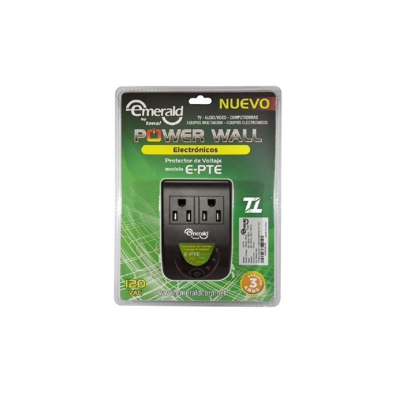 Protector Equi Elect. 120v, 1500Va, 2 AC Apaga 90V bajo 135V Alto, timer 15seg Garantia: 3 Años con Emerald