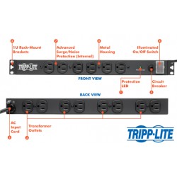 Regleta Elect, 12 AC 117v 15A Tripp Lite