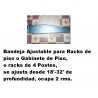 Bandeja Ajustable 19 a 31, 2u Fab Nac Se adapta a la prof de rack/Gab