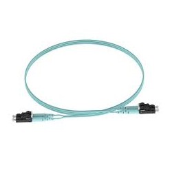 Patch Cord FO. LC-LC, 50/125µm 1m Panduit Multimodo Duplex, 10 GbE, OM3. Aqua.