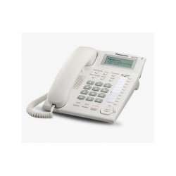 Telefono Panasonic, 3xLcd, C Id, blanco Manoslib, 50mem, Analogo, 20 tecl progra