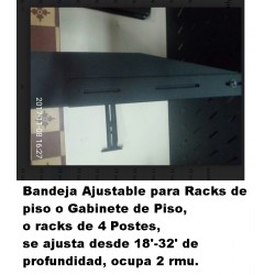 Bandeja Ajustable 19 a 31, 2u Fab Nac Se adapta a la prof de rack/Gab