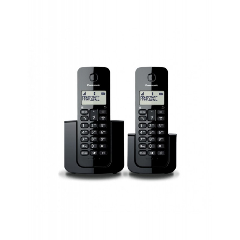 Telefono INAlambrico Kit 2u,  Panasonic. 50 Mem, LCD 1.4p, Dect. Intercomunicador Reloj, Alarma, Caller ID. Gtia: 90dias