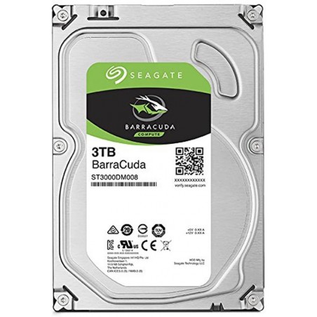 Disco Duro 3 Tb, Sata 6 Gbs, Seagate Barracuda, Cache 64Mb. Gtia: 30 Dias.