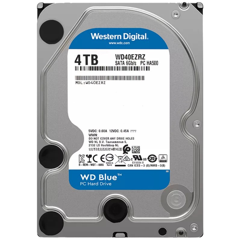 Disco Duro Western Digital Blue 4 Tb, SATA 6Gbps 5400rpm, Caché 64Mb Gntía:120D