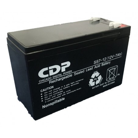 Batería CDP 12v, 7 A, Recargable, VRLA, Anc-L115 Alt95 Prf60.  Garantía: 30 D