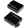 Transceiver Ext FO a Rj45, SM Bidir Kit2 Converter Media. 0.5 Km - 20Km, 2 unds UPC port. SM es Monomodo. Gtia: 30d