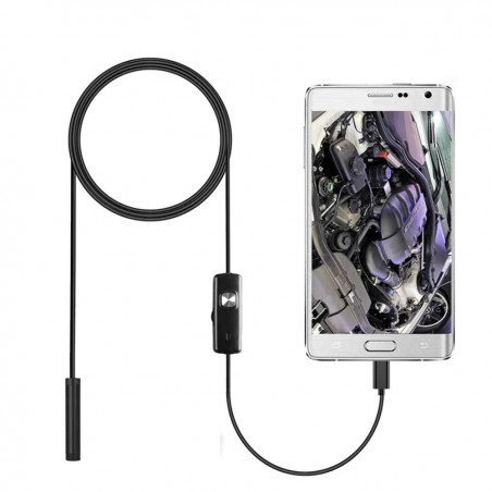 Cámara Boroscopio, 5.5mm App Android OTG 640x480, Pc1280x720, 66gdo, uLeds, 3Kpx IP67, Cable uUsb, Gtia:Probar al recibir