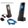 Telefono IP WiFi dual band AC, Gransdstr 2 SIP, 2Lines. uUSB, Jack Audio, plata,1Bat Recarg 1500mAh Lit. Gtia: 90 dias.