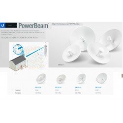 PowerBeam M5 27dBi CPE Bridge, Ubiquiti 5150-5875Mhz, Airmax, 150Mbps, 25Kmts 100/1000Mbps, 24Vdc, 6W, Garantia: 90d