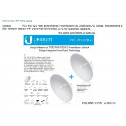 PowerBeam M5 27dBi CPE Bridge, Ubiquiti 5150-5875Mhz, Airmax, 150Mbps, 25Kmts 100/1000Mbps, 24Vdc, 6W, Garantia: 90d