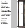 Rack de Piso 2.1m, 42u 7ft, en Aluminio, Perfil Roscado, tornillos clasico, Fab. Nac, pintado en Negro.