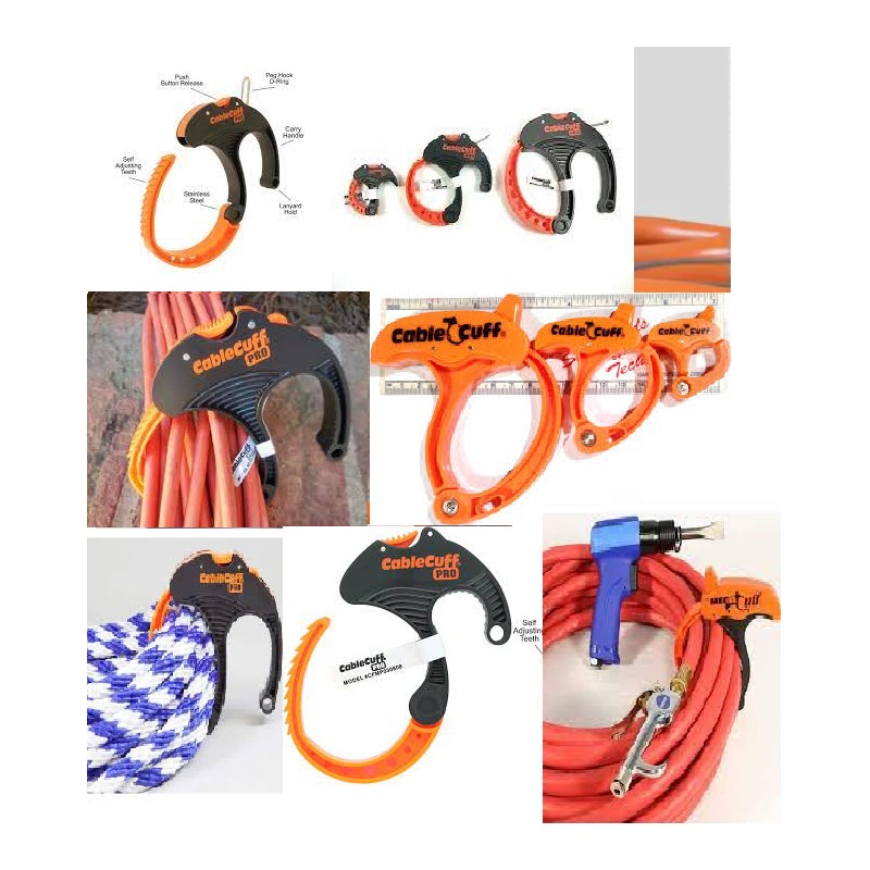 Organizador Cables Ajustable Mediano Pro Naranja, CableCuff, CableClamp