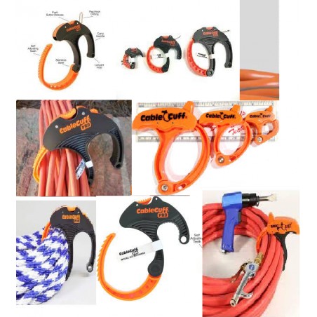 Organizador Cables Ajustable Grande Pro Naranja, CableCuff, CableClamp