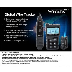 Tester Chicharra Poe at/af, Noyafa, led, mide distancia cable 200mt, wiremap 9v, NVC Detect AC_50v-100v. Gtia: 5dias