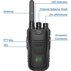 Radio Kit 2 und FRS, 2w, dual banda, 162-512/462-562MHz, Audif, Usb, 22 canal 260codes, GMRS, bat 1500mh, Grntia: 30d