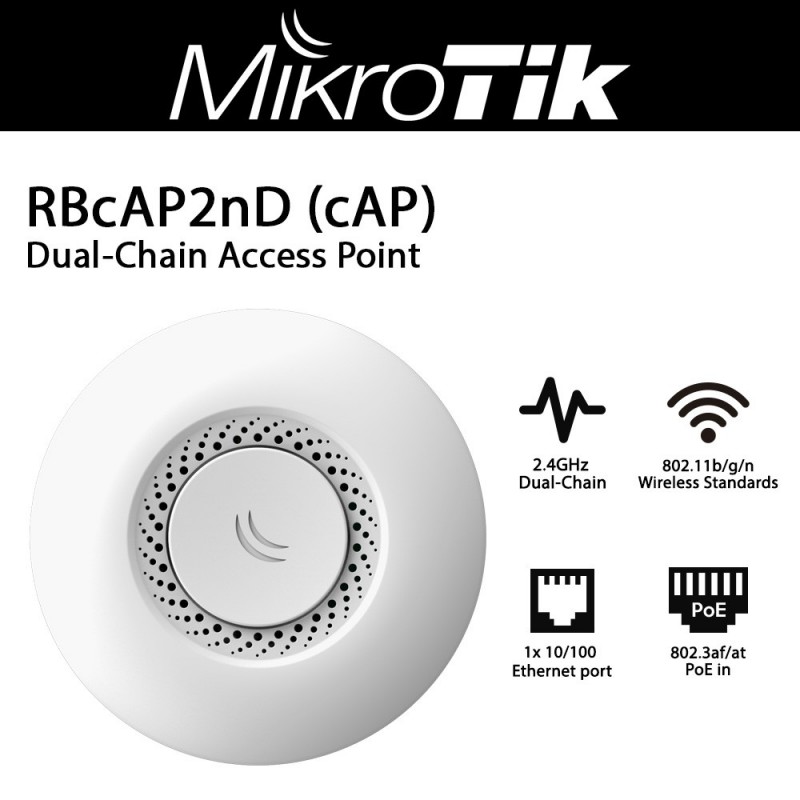 Router board AP Techo Mikrotik 300Mbps 802.11b/g/n, dual chain Poe 802.3af/at 2.4Ghz, Grtia Gnral: 30 días Factura