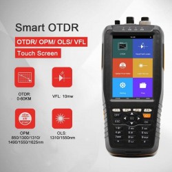 OTDR mini, Reflect 60Km VFL, SM MM, APC Color, DynRge 20db 20Km, OLS 1310/1550nm OPM: -50_+26dBm. Bat 4400mAh. Gtia:10d