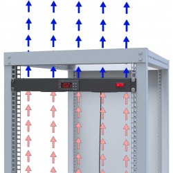 Extractor 4 motor Sensor Ajust Lcd  Rack 1u, Control Tempe Programable, Alarma Visual. Nota: LCD en Grados F Fahrenheit