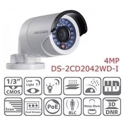 Camara IP Cañon 2 Mpx, 4mm Poe Hikvision Mic/Al, IR 30m, 1/3", Onvif, FaceDet