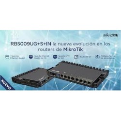 RouterBOARD MikroTik, Usb 3.0 Tipo A, 1 Puerto 2.5 Gbps, 7 Puertos 1Gbps, 1 SFP+ 10Gbps, 1Gb RAM, RouterOS v7 Gtía:30