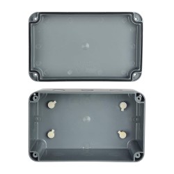 Caja tipo Nema Abs GRIS IP66 8 huecos PrePunch, sello de goma, anti humedad Anc-Alt-Prf 18x11x10cm Plastica, 4Tornil