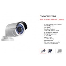 Camara IP Cañon 2 Mpx, 4mm Poe Hikvision Mic/Al, IR 30m, 1/2.8", Onvif, FaceDet